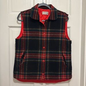 EUC Vintage 1970s Pendleton Wool and Thinsulate Plaid Winter Hunting Vest Size L